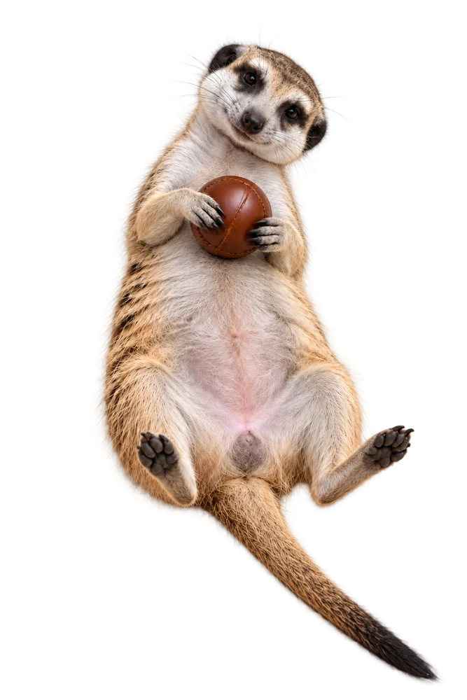 Wozy holding a ball
